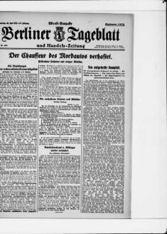 Berliner Tageblatt und Handels-Zeitung, Abend-Ausgabe