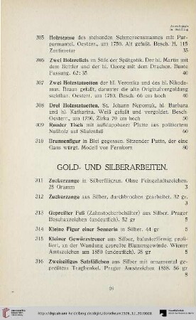 Gold- und Silberarbeiten (Nr. 311-343)
