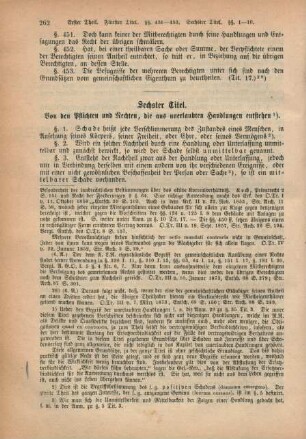 Sechster Titel. Von den Pflichten und Rechten, die aus unerlaubten Handlungen entstehen.