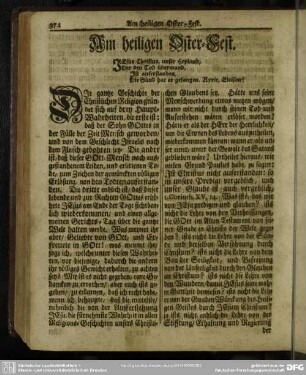 Am heiligen Oster-Fest