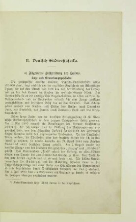 II. Deutsch-Südwestafrika