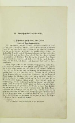 II. Deutsch-Südwestafrika