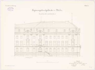Regierungsgebäude, Köslin: O- und S-Ansicht 1:100