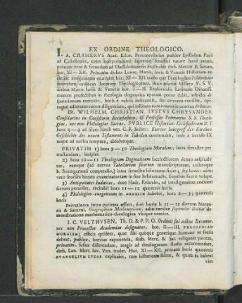 Ex Ordine Theologico.