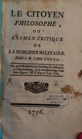 Le Citoyen philosophe