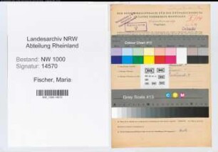Entnazifizierung Maria Fischer, geb. 06.12.1903 (Postassistentin)