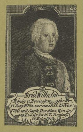 Bildnis des Friedrich Wilhelm von Preußen