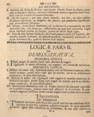 Logicæ pars II. Sive demonstrativa.