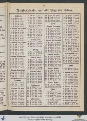 Bibel-Kalender auf alle Tage des Jahres.