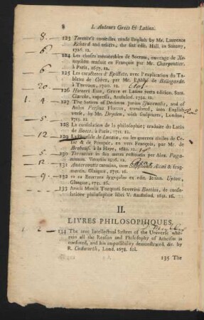 II. Livres Philosophiques