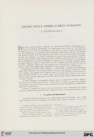15: Saggio sulle opere d'arte italiana a Piertroburgo