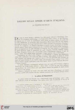 15: Saggio sulle opere d'arte italiana a Piertroburgo