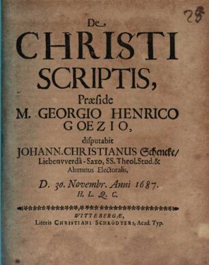 De Christi scriptis