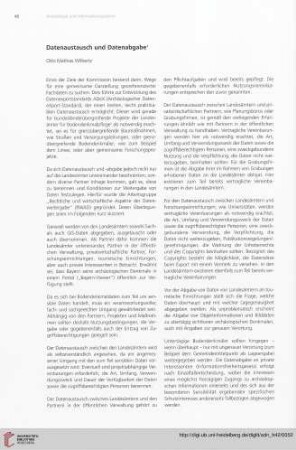 Datenaustausch und Datenabgabe