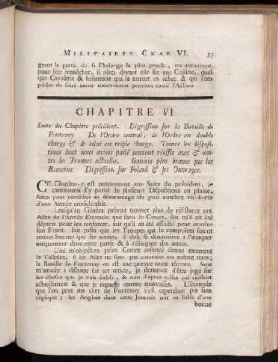 Chapitre VI. Suite du Chapitre précédent. Digression sur la Bataille de Fontenoy.[...]