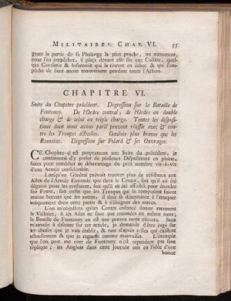 Chapitre VI. Suite du Chapitre précédent. Digression sur la Bataille de Fontenoy.[...]