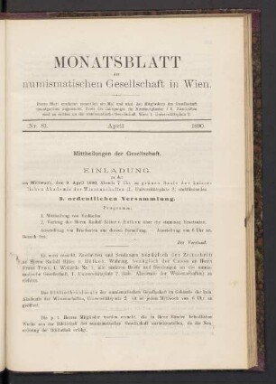 Nr. 81. April 1890