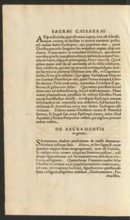 De Sacramentis in genere.