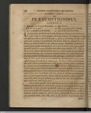 Caput XXIV. De Præsumptionibus.