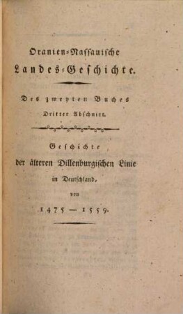 Geschichte der Oranien-Nassauischen Länder und ihrer Regenten, 3,1