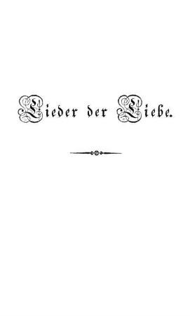 Lieder der Liebe
