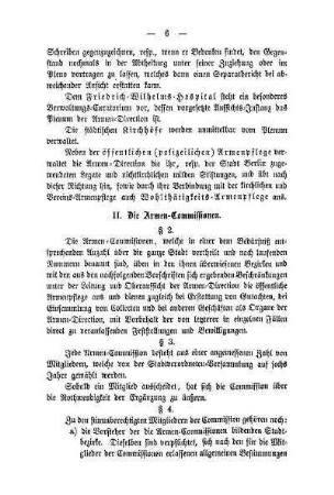 II. Die Armen-Commissionen