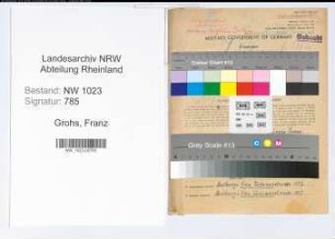 Entnazifizierung Franz Grohs , geb. 10.09.1900 (Gaertner)