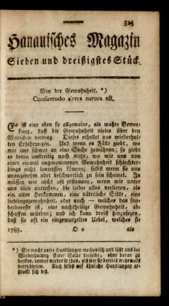 Sieben und dreißigstes Stück