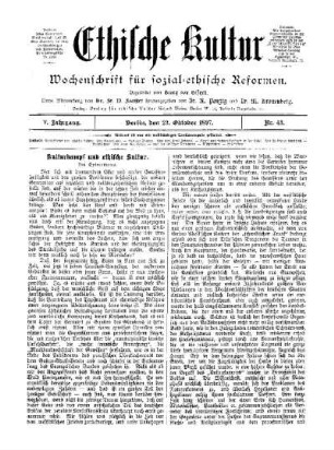 Kulturkampf und ethische Kultur