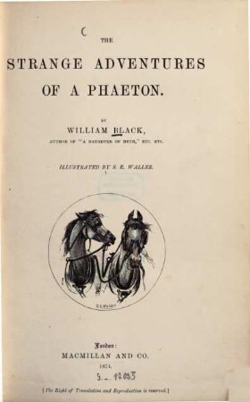 The strange adventures of a Phaeton : By William Black. Illustrated by S. E. Waller