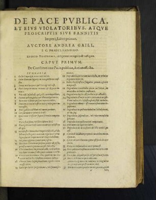 De Pace Pvblica, Et Eivs Violatoribus ...