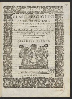 Secundus Chorus. Tenor