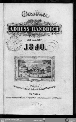1840: Dresdner Adress-Handbuch : auf das Jahr ...