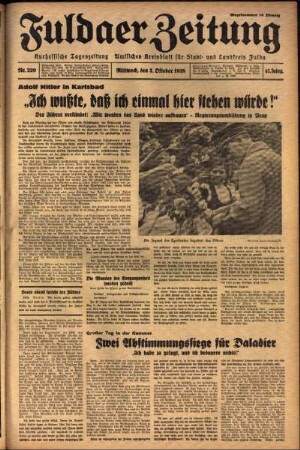 Ausgabe vom Mittwoch, den 05. Oktober 1938.