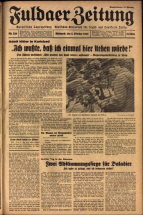 Ausgabe vom Mittwoch, den 05. Oktober 1938.