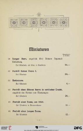 Miniaturen (Nr. 59-80)