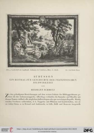 Aubusson : Ein Beitrag zur Geschichte der französischen Bildwirkerei