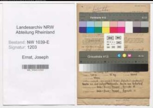 Entnazifizierung Joseph Ernst , geb. 10.03.1916 ()
