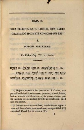 Chrestomathia Rabbinica et Chaldaica : cum notis grammaticis, historicis, theologicis, glossario et lexico abbreviaturarum, quae in Hebraeorum scriptis passim occurrunt, 1,2. Selecta Rabbinica et Chaldaica complectens ; 2, Selecta Chaldaica