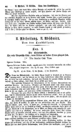 Cap. I. Die Scharlacheiche. Quercus coccinea. Mihi