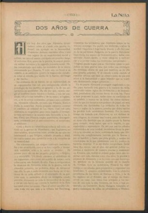 Dos años de guerra