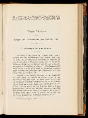 Vierter Abschnitt. Kriegs- und Friedenszeiten von 1763-1792.