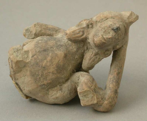 Clay rattle (fragmented, clay figure)