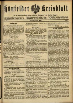 Ausgabe vom Donnerstag, den 14. März 1912.