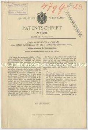 Patentschrift einer Schieberentlastung für Dampfmaschinen, Patent-Nr. 41298