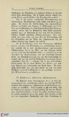 IV. Positivismus, Historimus, Psychologismus