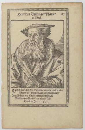 Bildnis des Henricus Bullinger