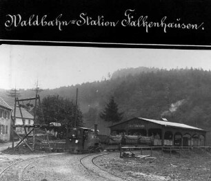 Erster Weltkrieg - "Kriegsansichten aus den Vogesen". "Waldbahn-Station Falkenhausen" (Dép. Bas-Rhin)