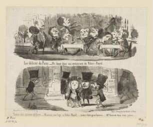 Les délices de Paris - Suite des... délices..., aus: "Les Délices de Paris", in: "Le Charivari", Paris 1853