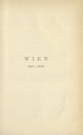 Wien. 1847-1852